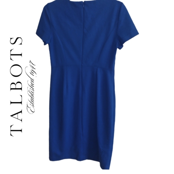 Talbots Dresses & Skirts - NWT TALBOTS Blue Midi Fitted Dress with Faux Pockets in Size 2P